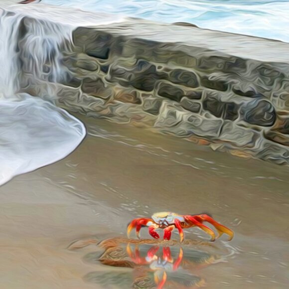 16x20 Penguin‎ Fantasy Ocean Landscape Watercolor Oil Painting Art Poster - Picture 5 of 7